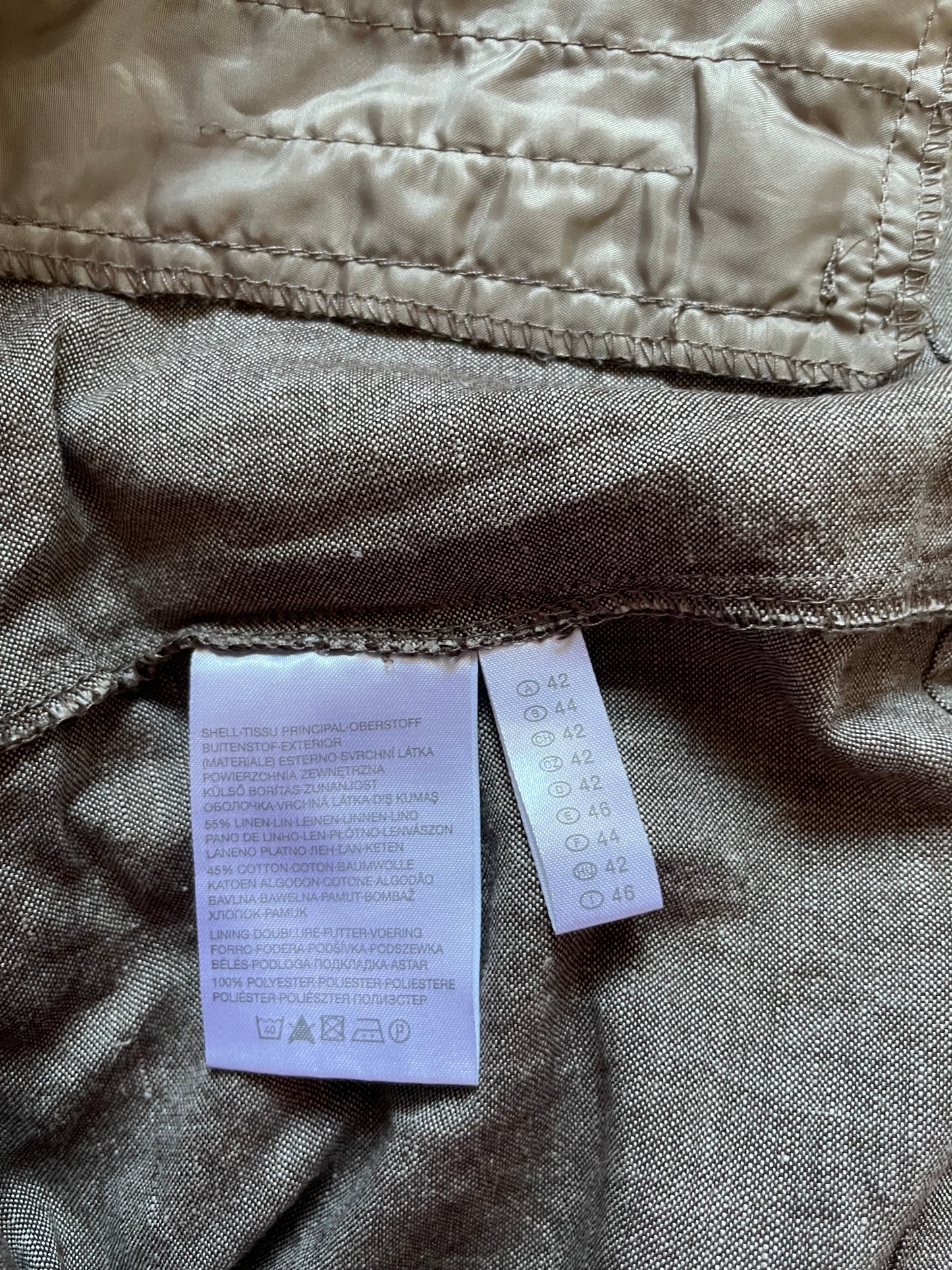 Linen peacoat