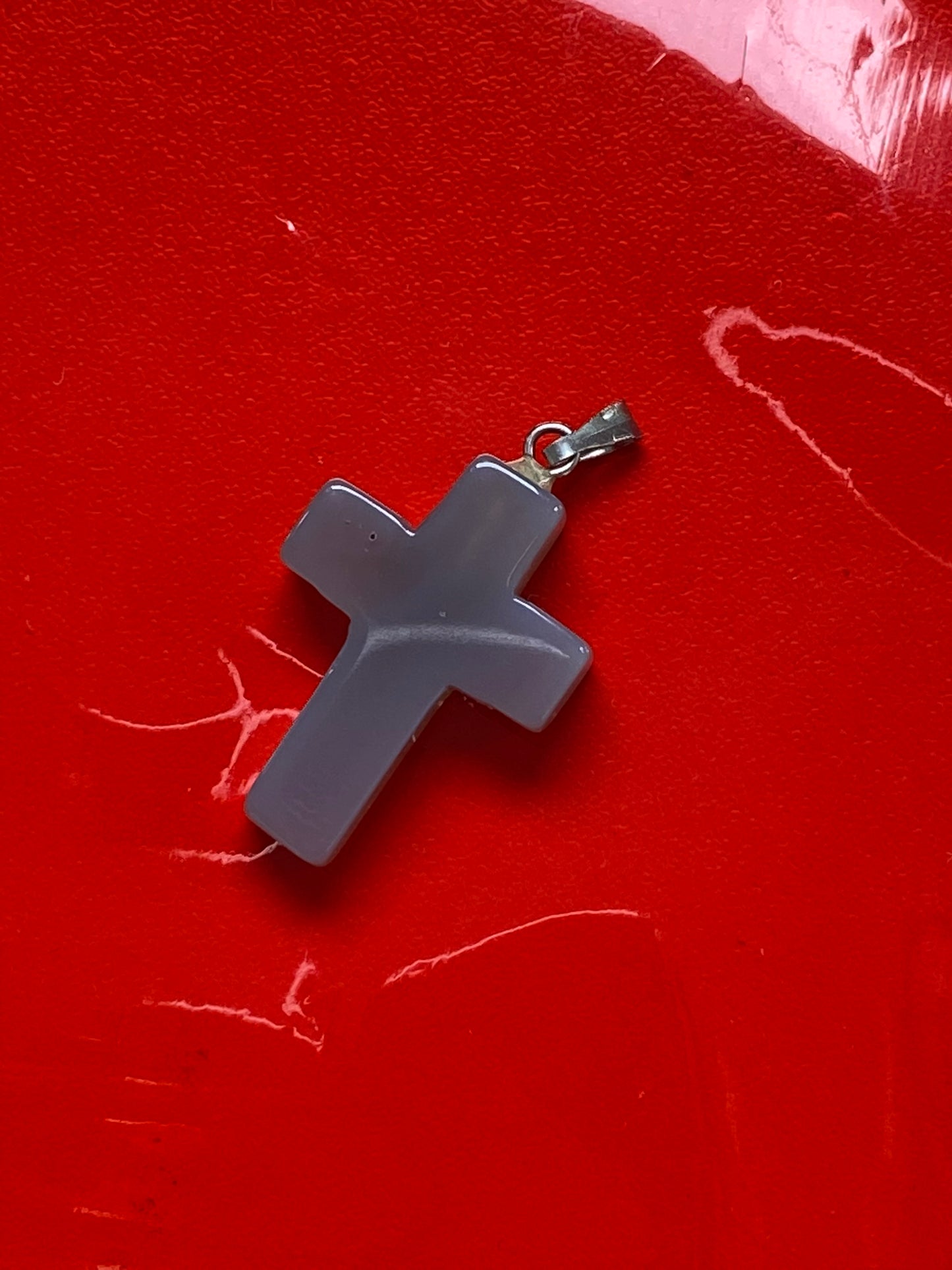 Cross stone charm