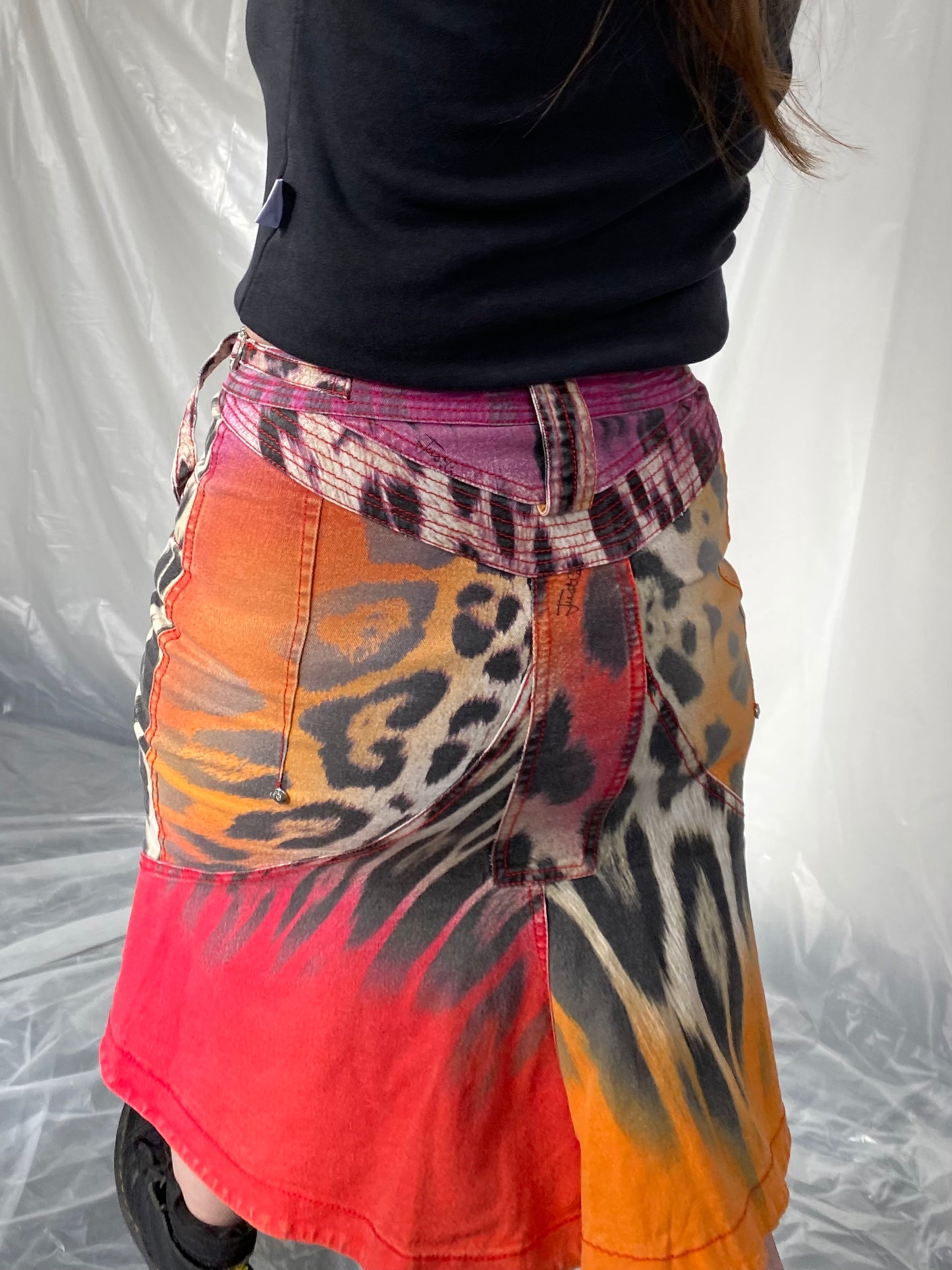 Just Cavalli tigerprint skirt