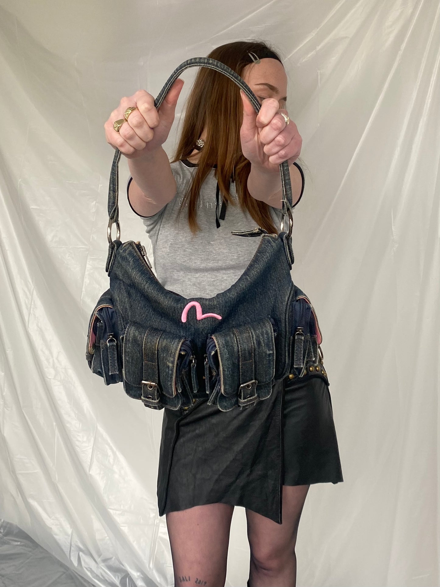 Vintage Evisu x Donna pocket buckle shoulderbag