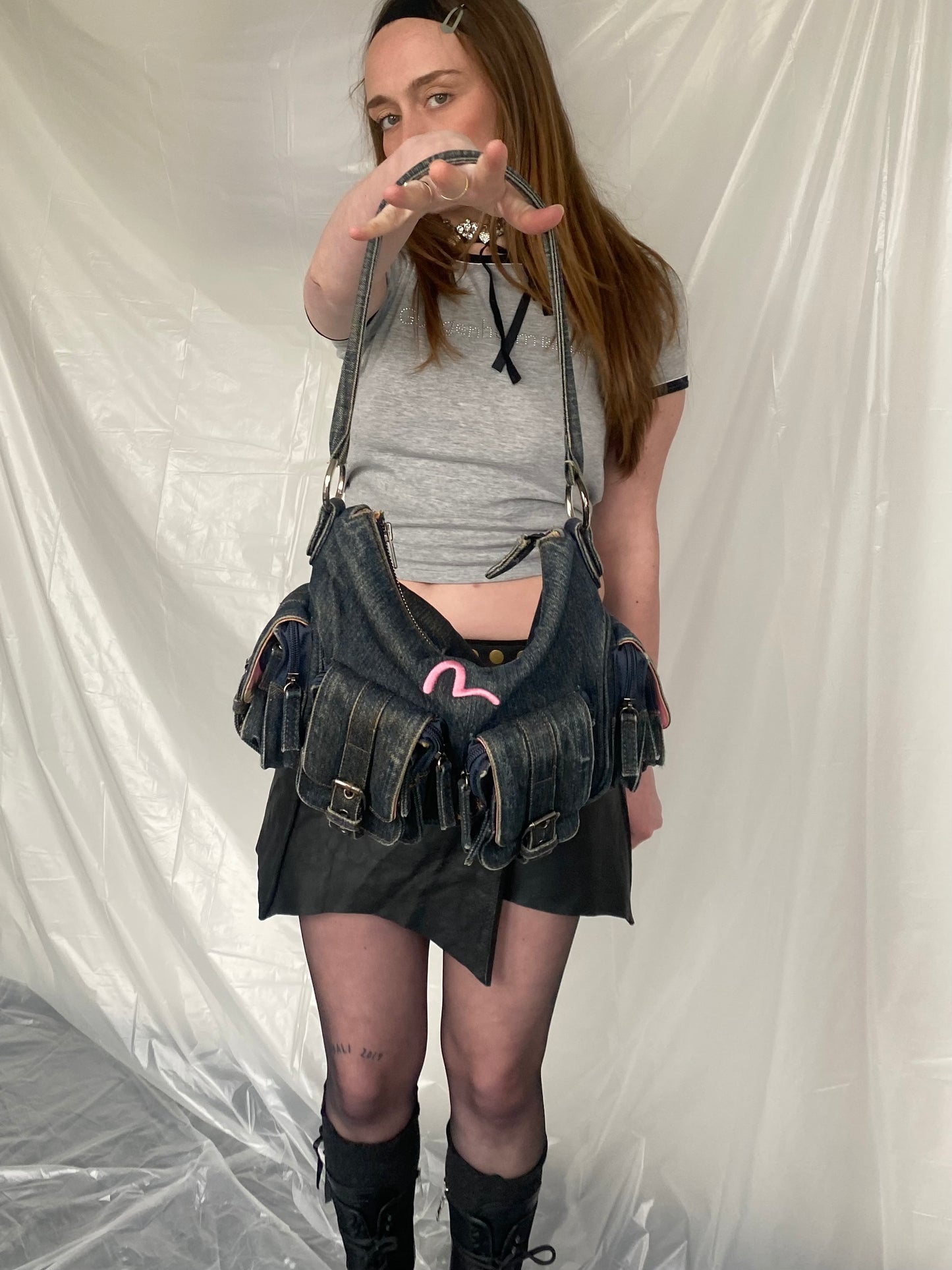 Vintage Evisu x Donna pocket buckle shoulderbag