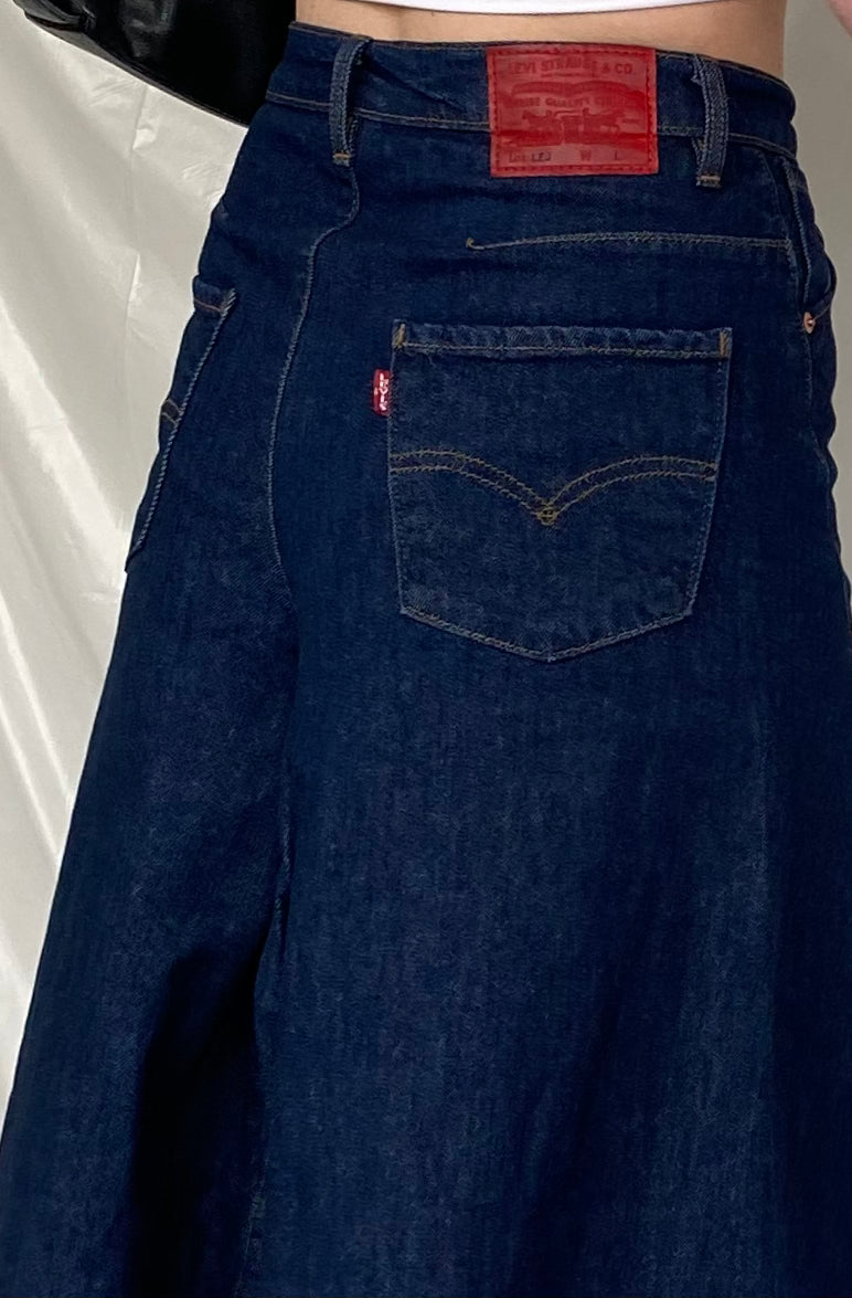 Levi's engineered wide leg cropped jeans