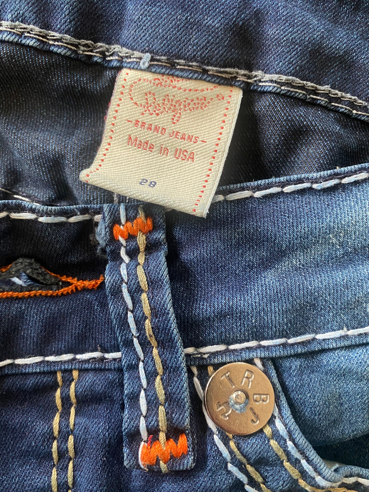 True religion low waist skinny jeans