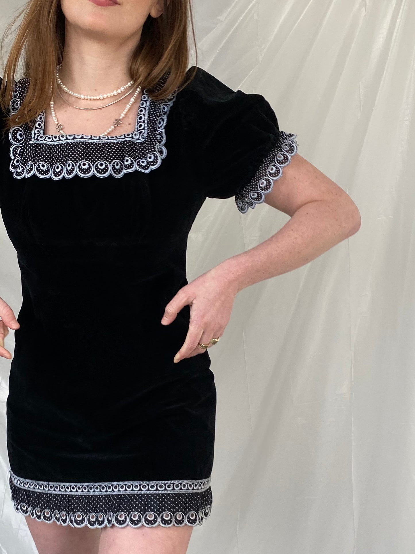 Velvet goth mini dress