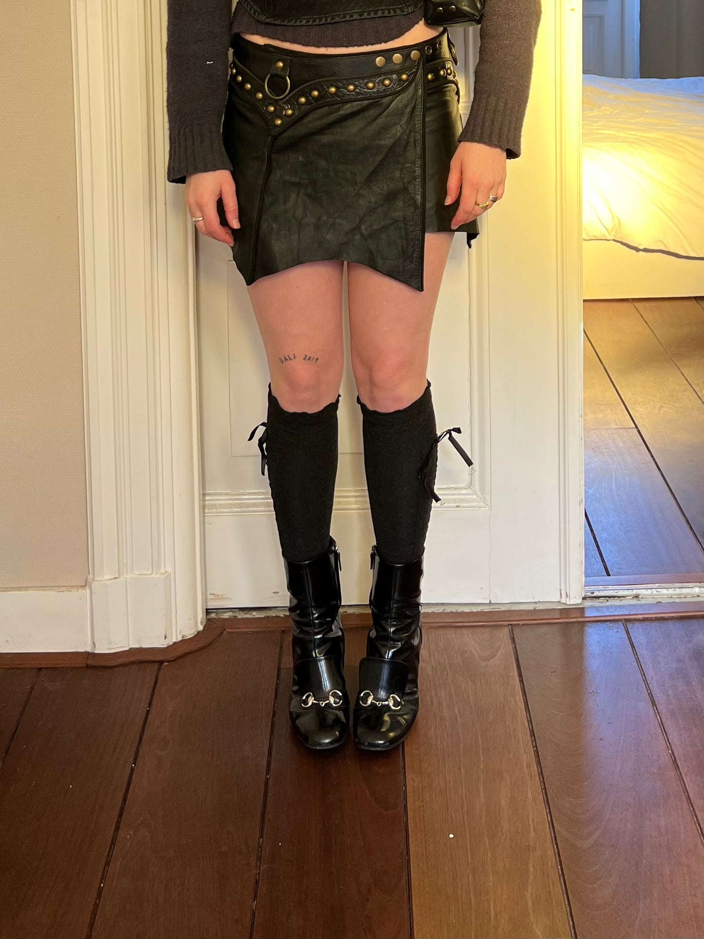Gucci horsebit patent leather boot