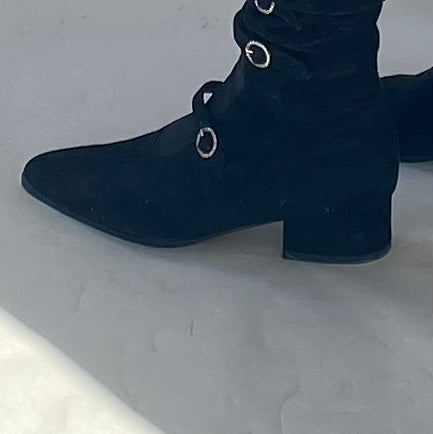 Gothic glamour buckled boots