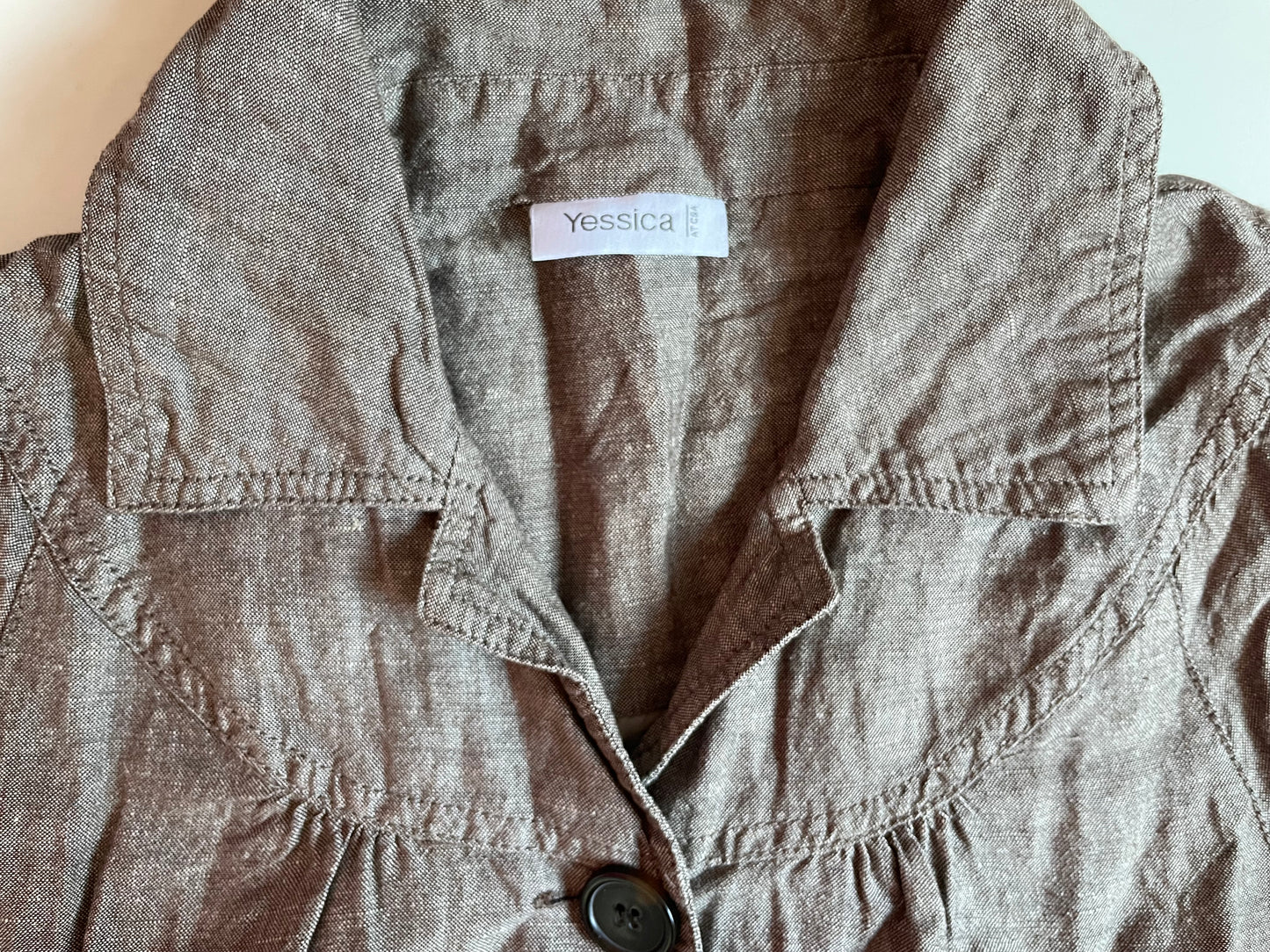 Linen peacoat