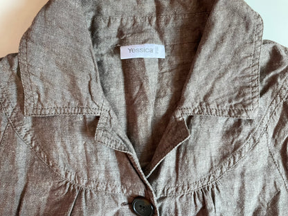 Linen peacoat