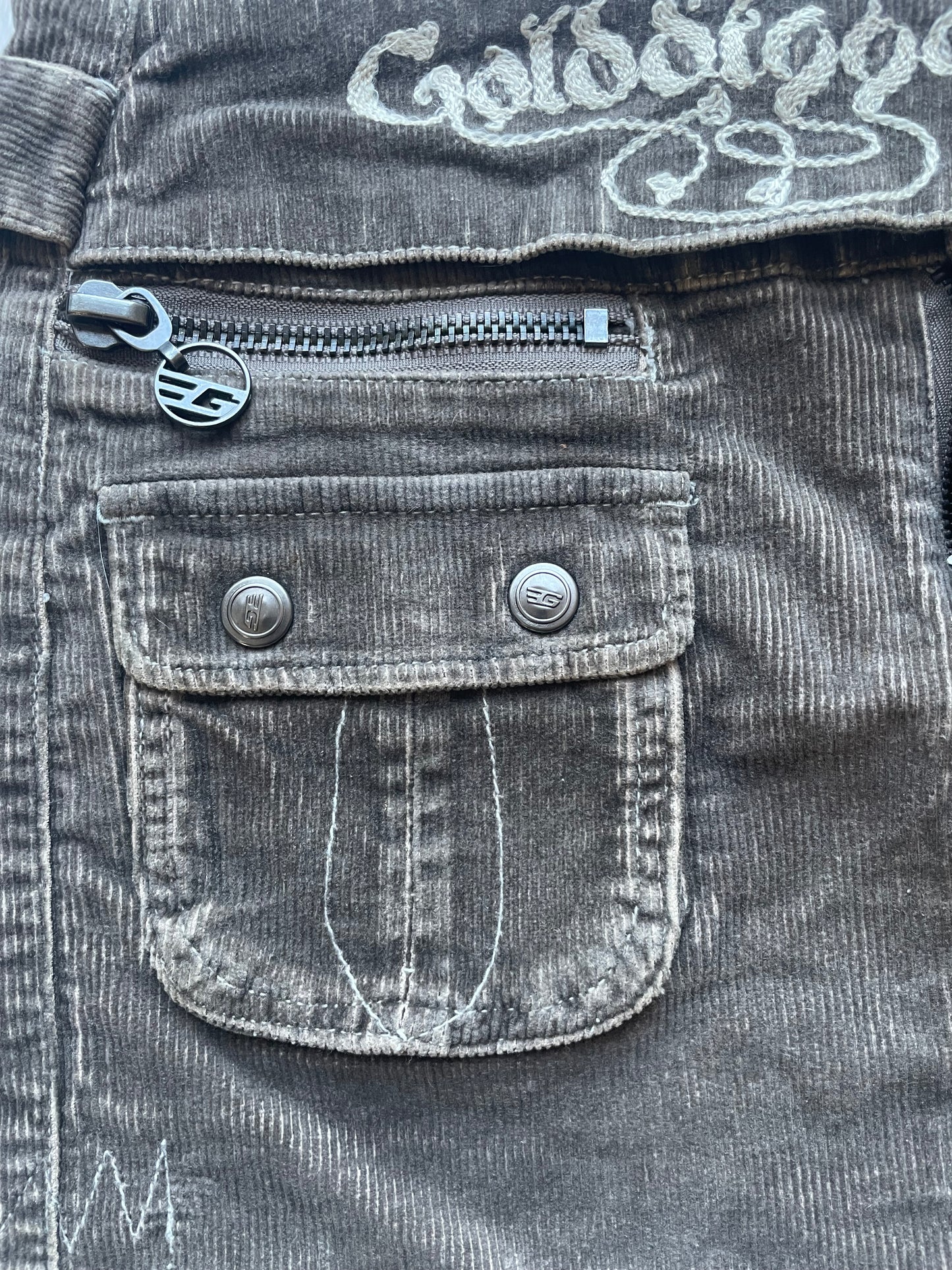 Golddigga corduroy mini skirt