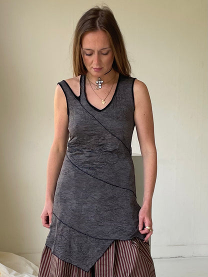 Assymetrical striped dress