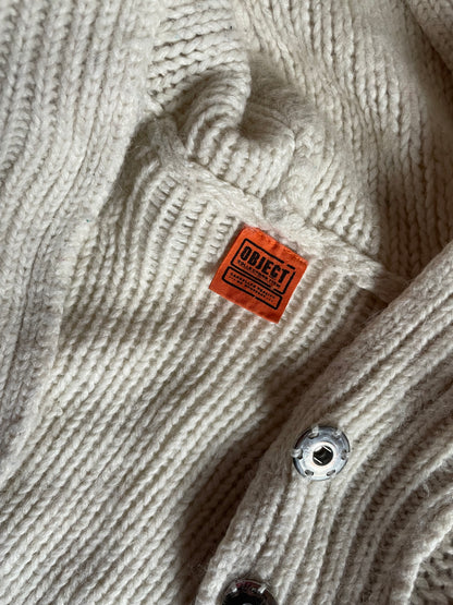 Knitted hooded cardigan