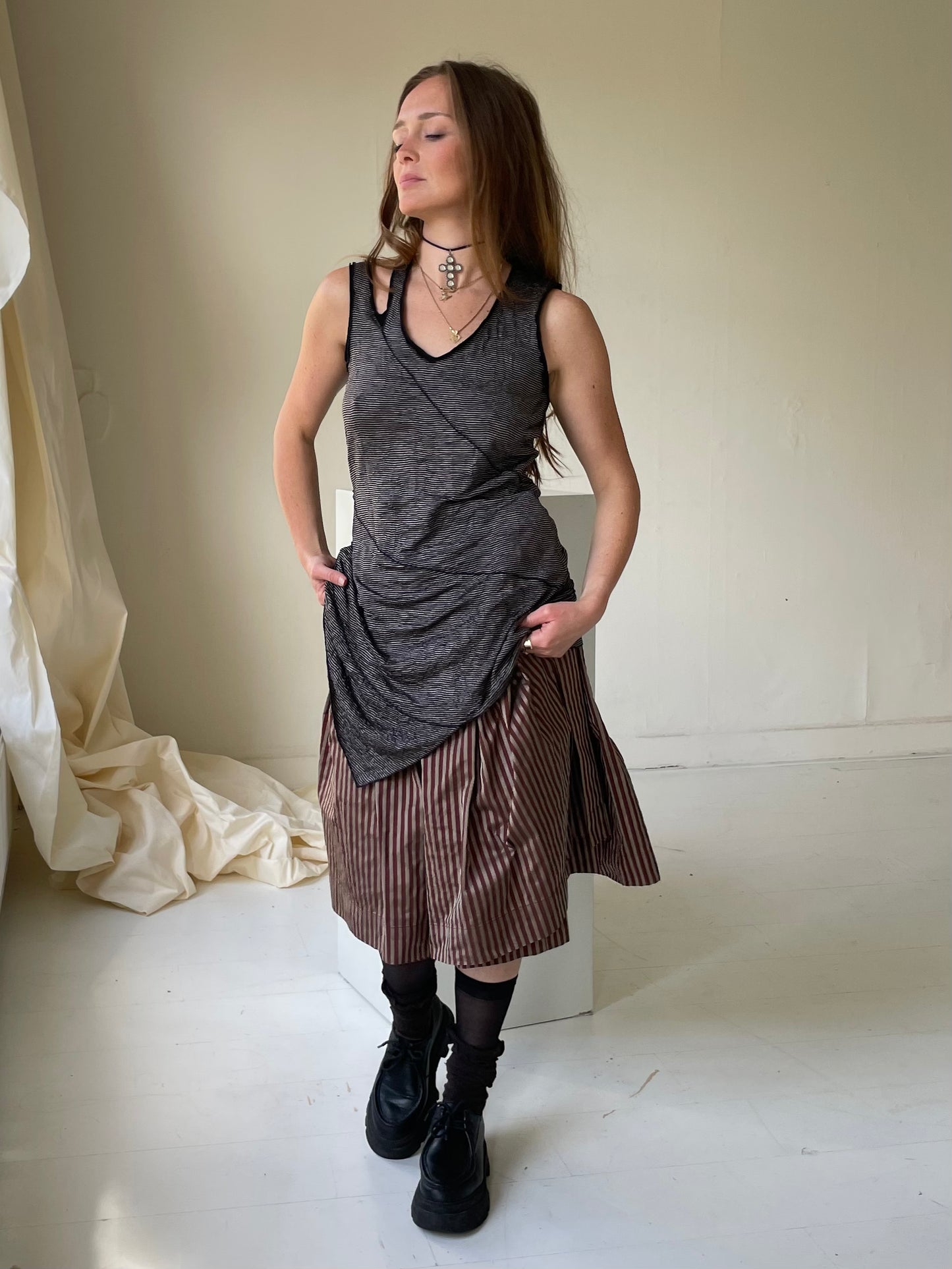 Assymetrical striped dress