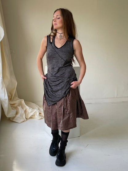 Assymetrical striped dress