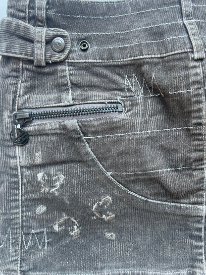 Golddigga corduroy mini skirt