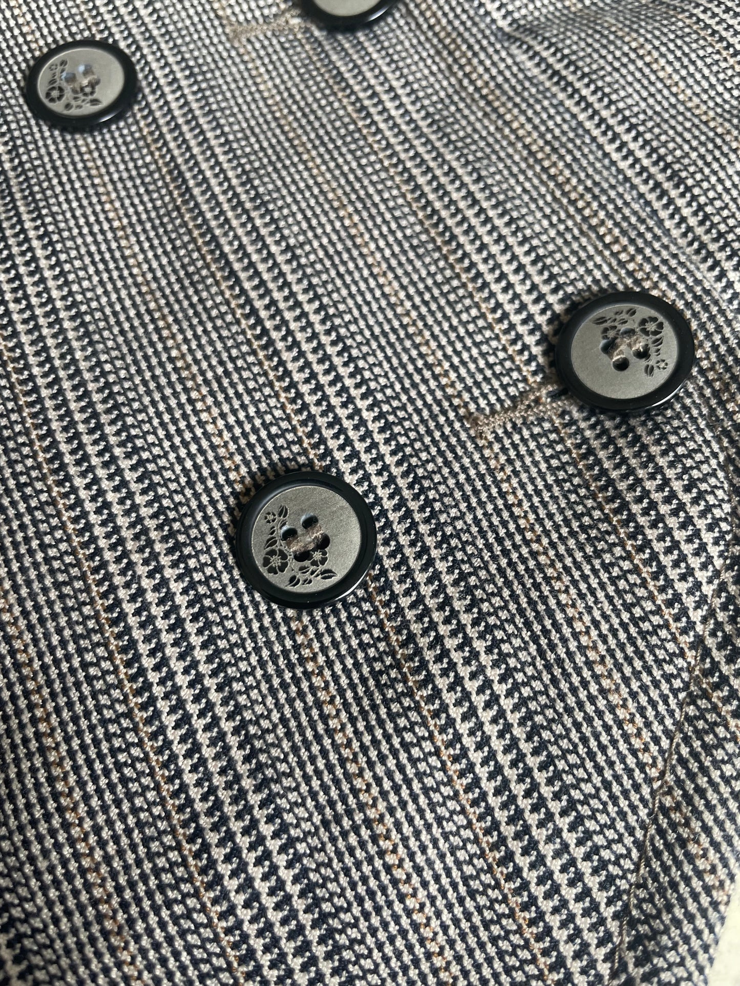 Doublebreasted Glen plaid gilet
