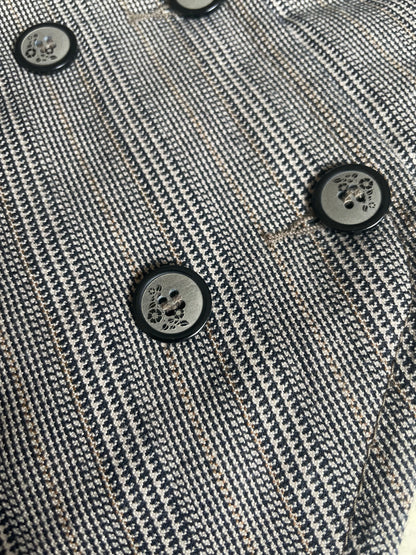 Doublebreasted Glen plaid gilet
