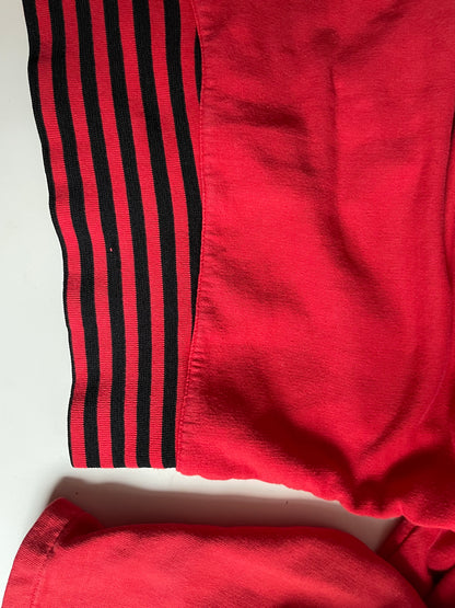 Red black striped bomber cardigan