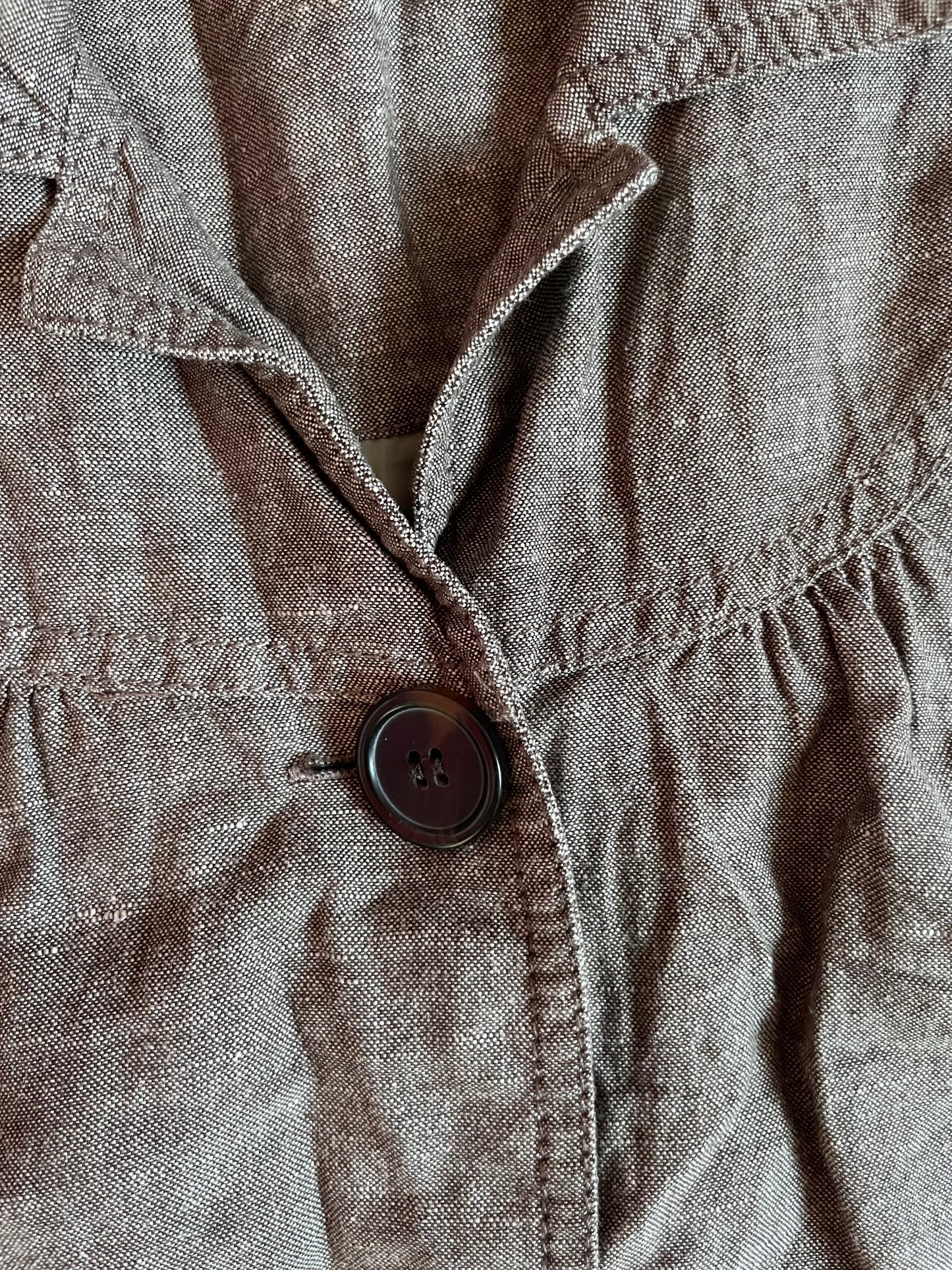 Linen peacoat