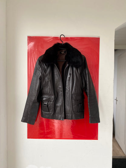 Arma leather brown pilot jacket