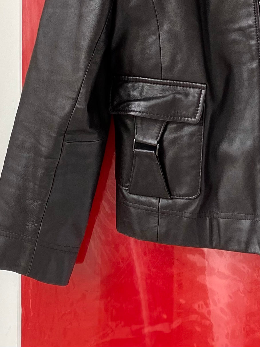 Arma leather brown pilot jacket