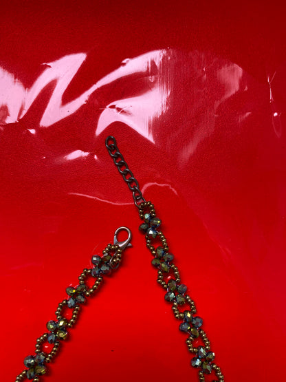 Green sequin necklace