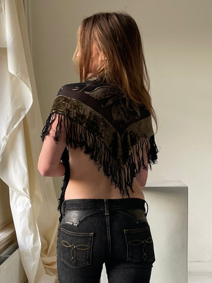 Velvet bohemian indie sleeze scarf