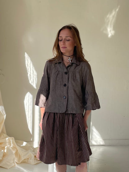 Linen peacoat blouse