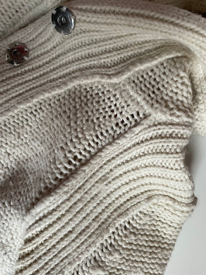 Knitted hooded cardigan
