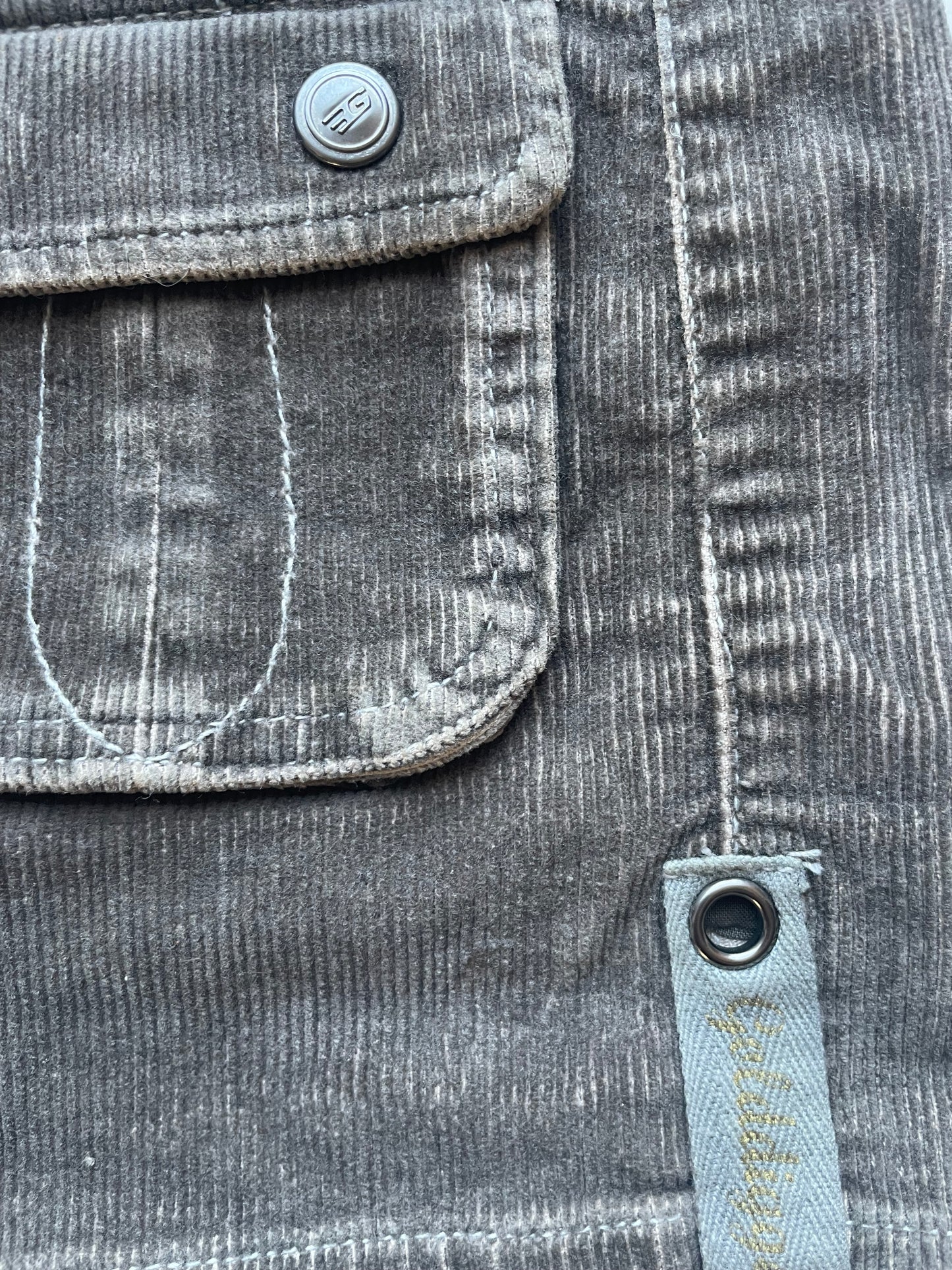 Golddigga corduroy mini skirt