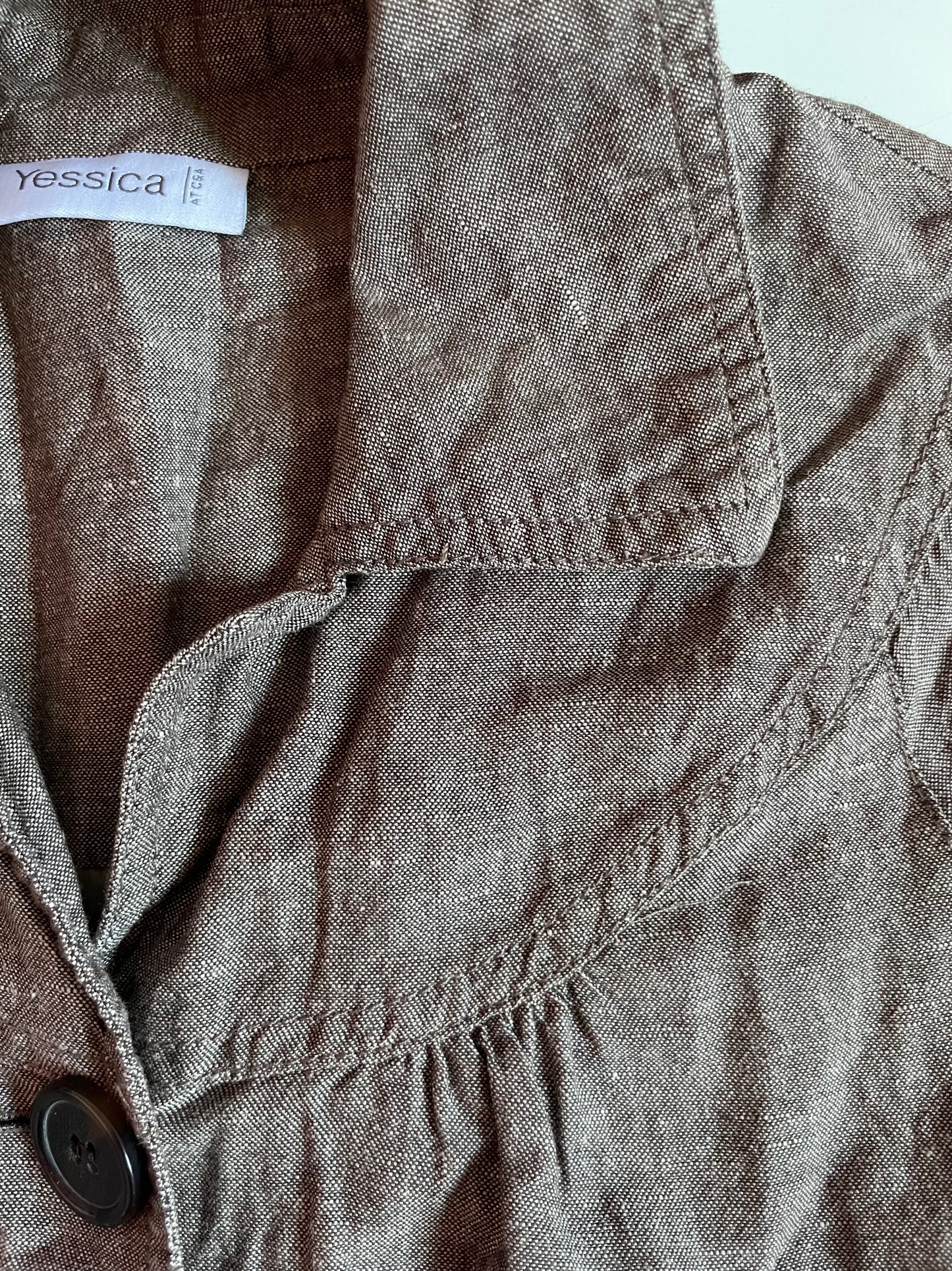 Linen peacoat