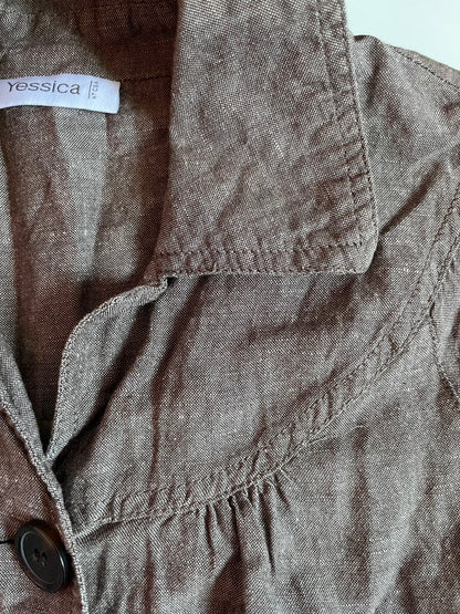 Linen peacoat