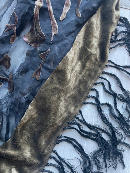Velvet bohemian indie sleeze scarf