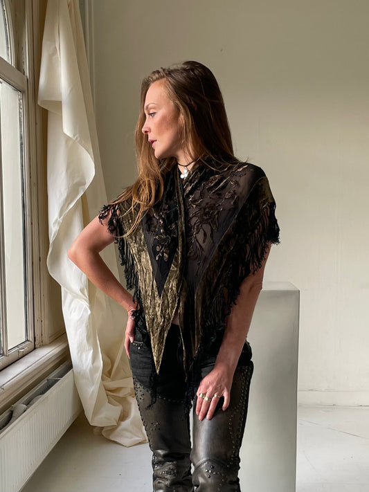 Velvet bohemian indie sleeze scarf