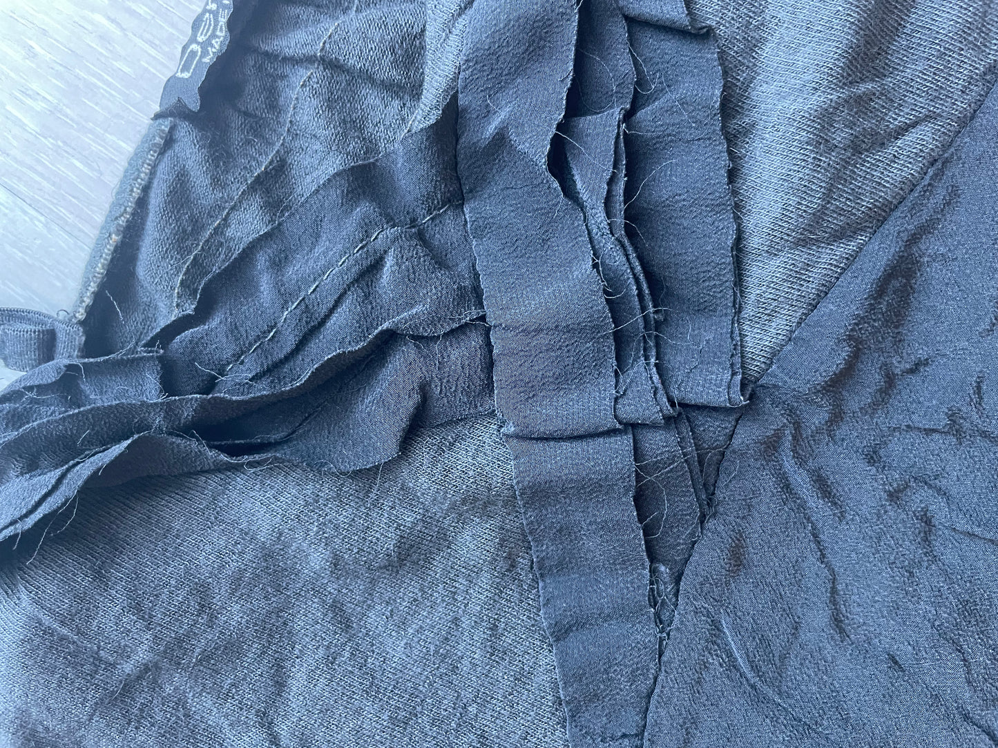 Assymmetrical silk mesh dress