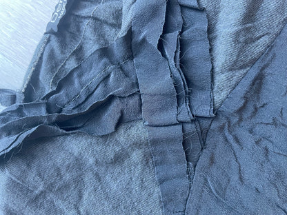 Assymmetrical silk mesh dress