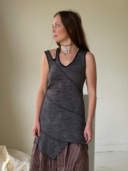 Assymetrical striped dress