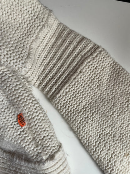 Knitted hooded cardigan