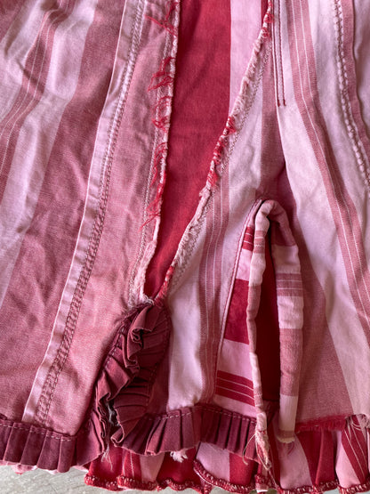 Marithé + François Girbaud pleated pink skirt