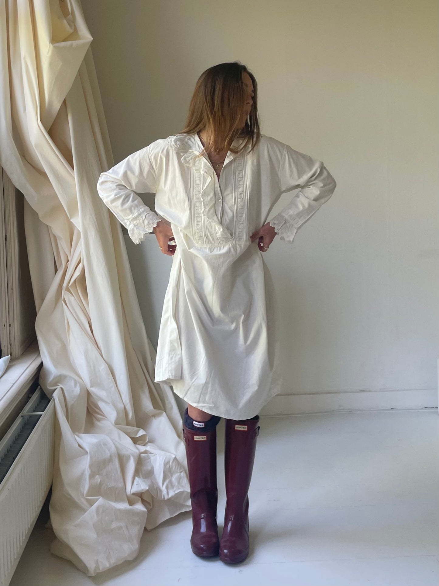 Vintage linnen broderie dress