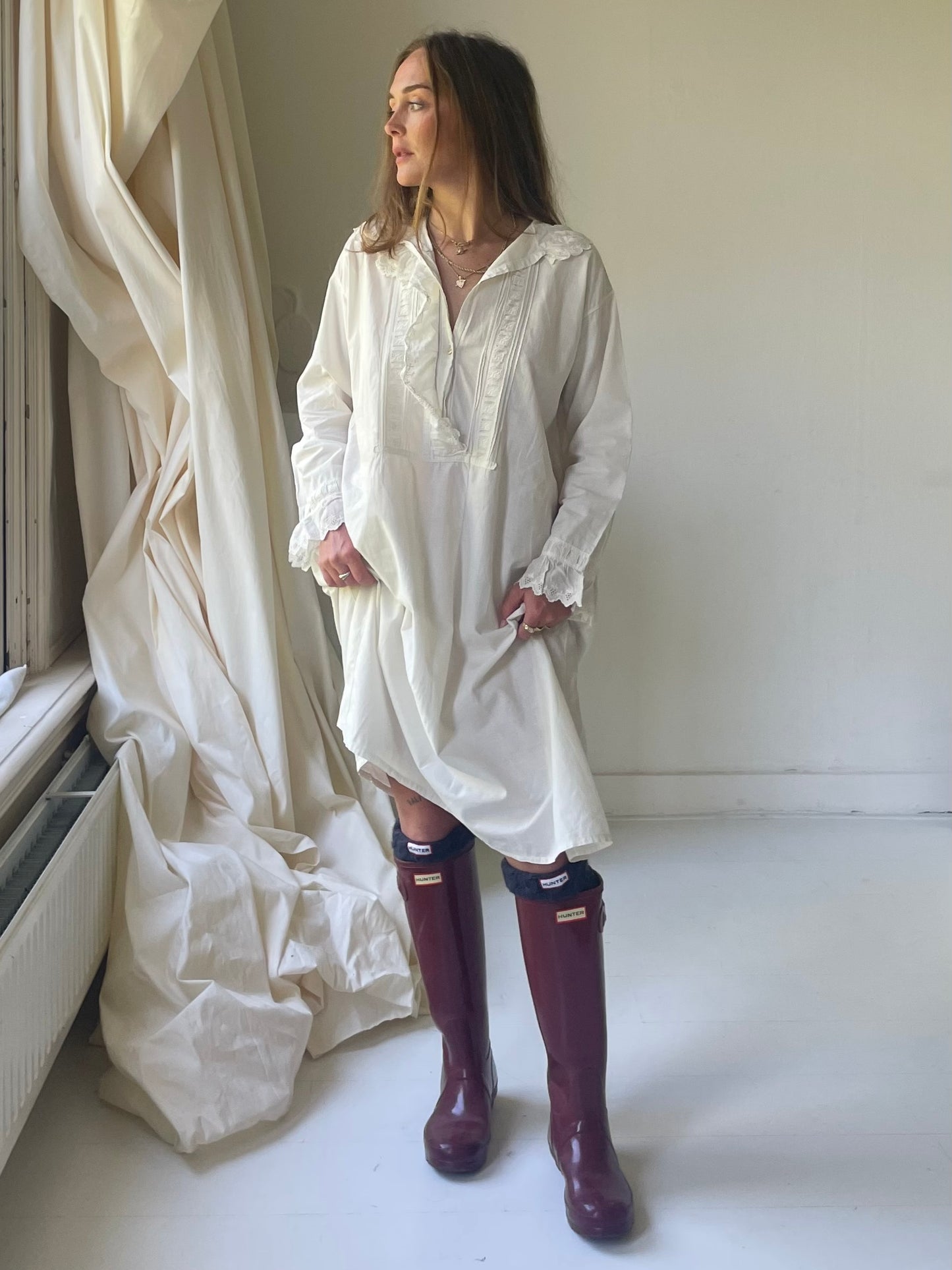 Vintage linnen broderie dress