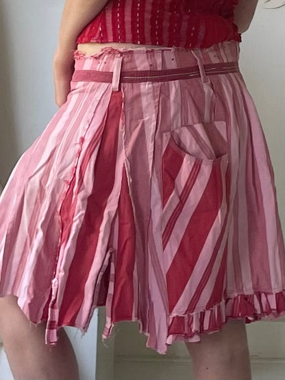 Marithé + François Girbaud pleated pink skirt