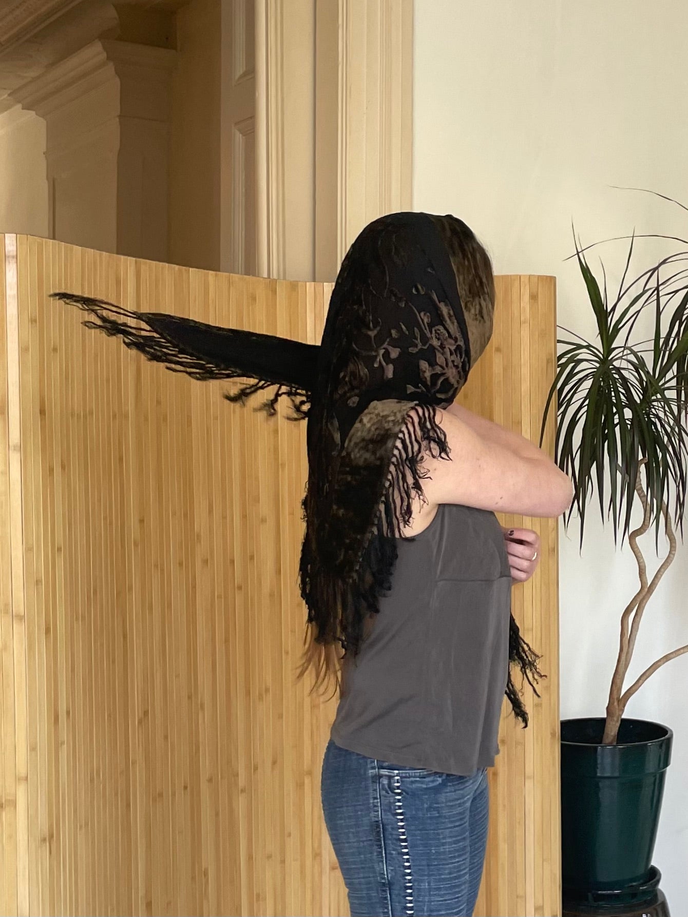 Velvet bohemian indie sleeze scarf