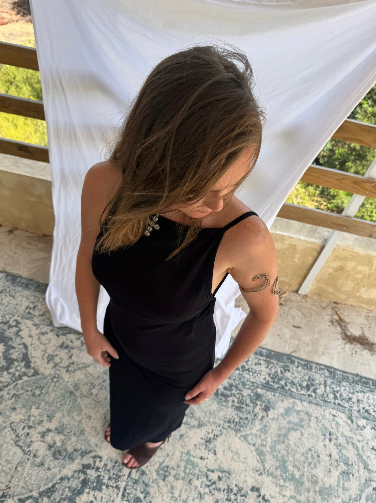 Open back dress