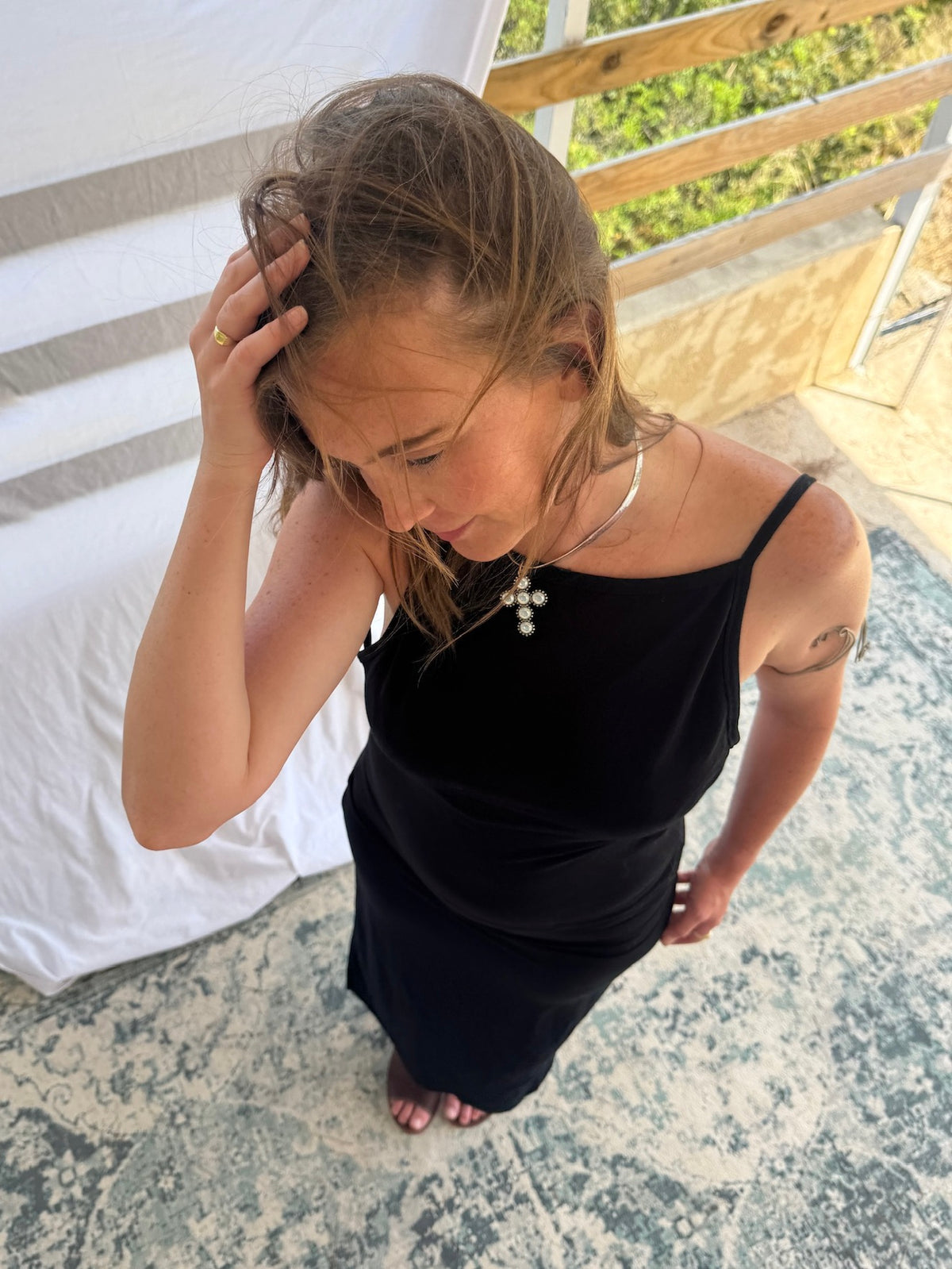 Open back dress