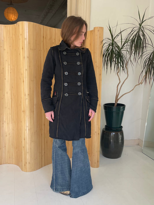 Military double breasted peacoat