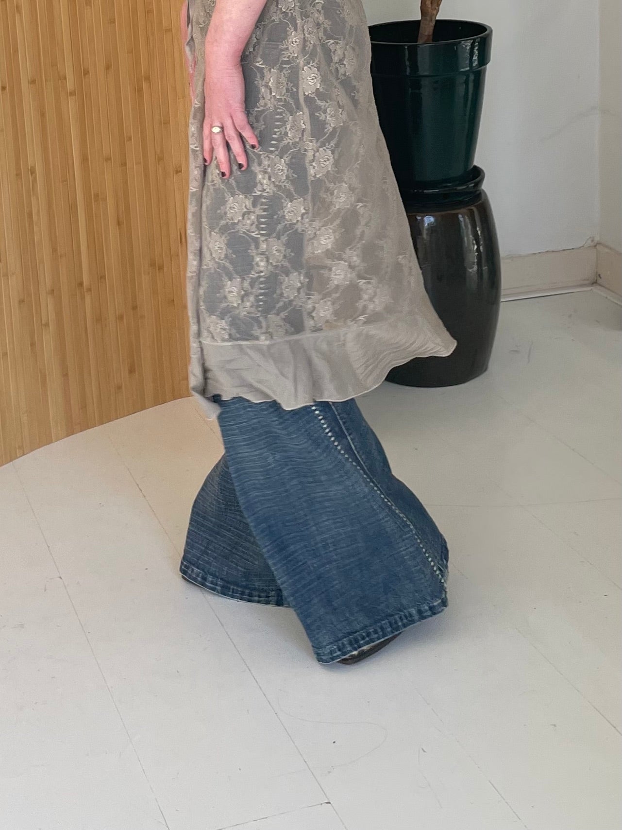 Sheer lace indie sleeze cardigan