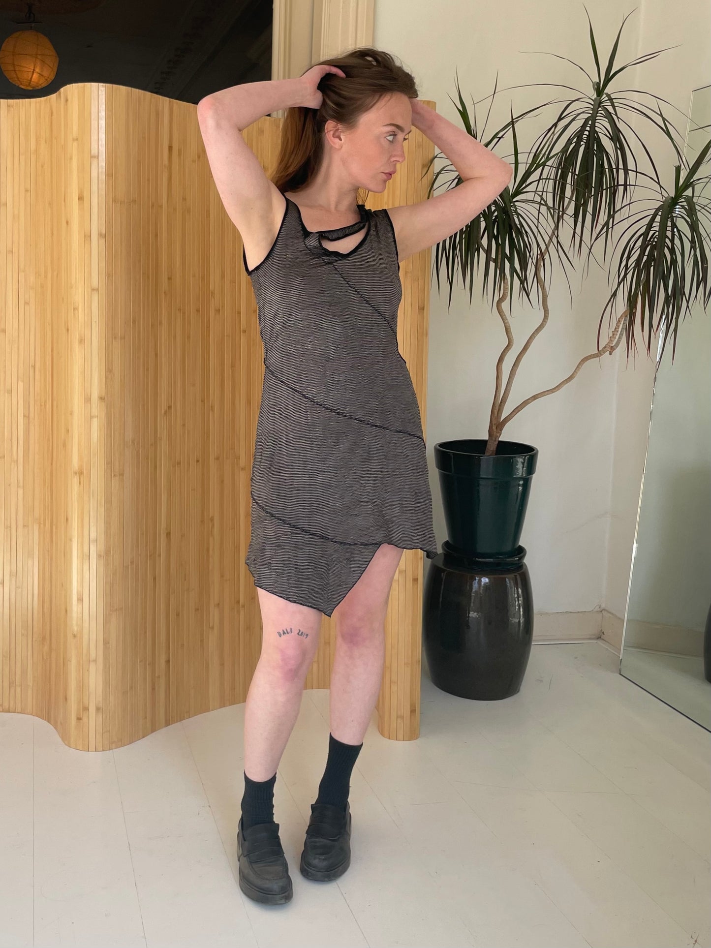 Assymetrical striped dress