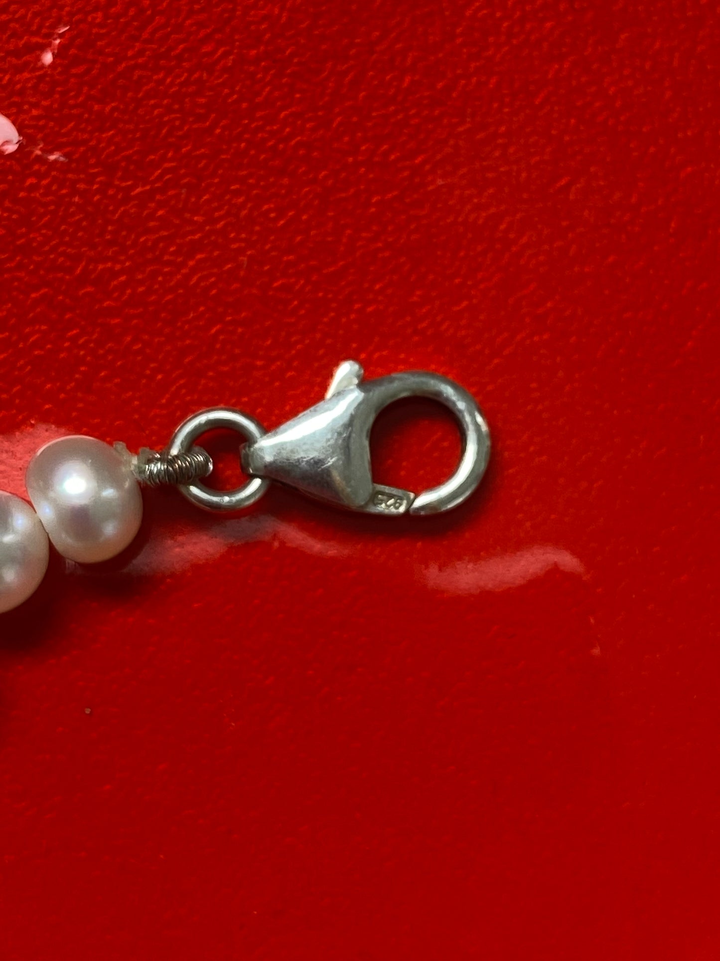 Vintage pearl necklace with chanel charm