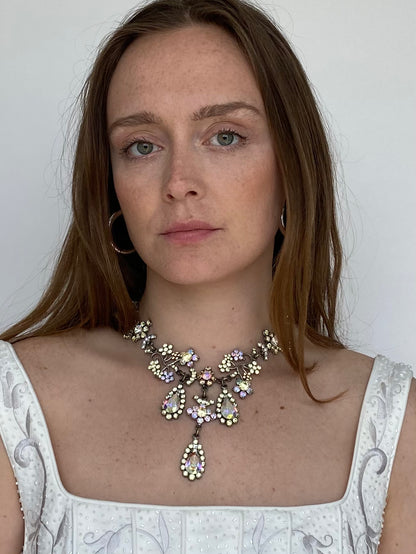 Otazu butterfly flower charm necklace