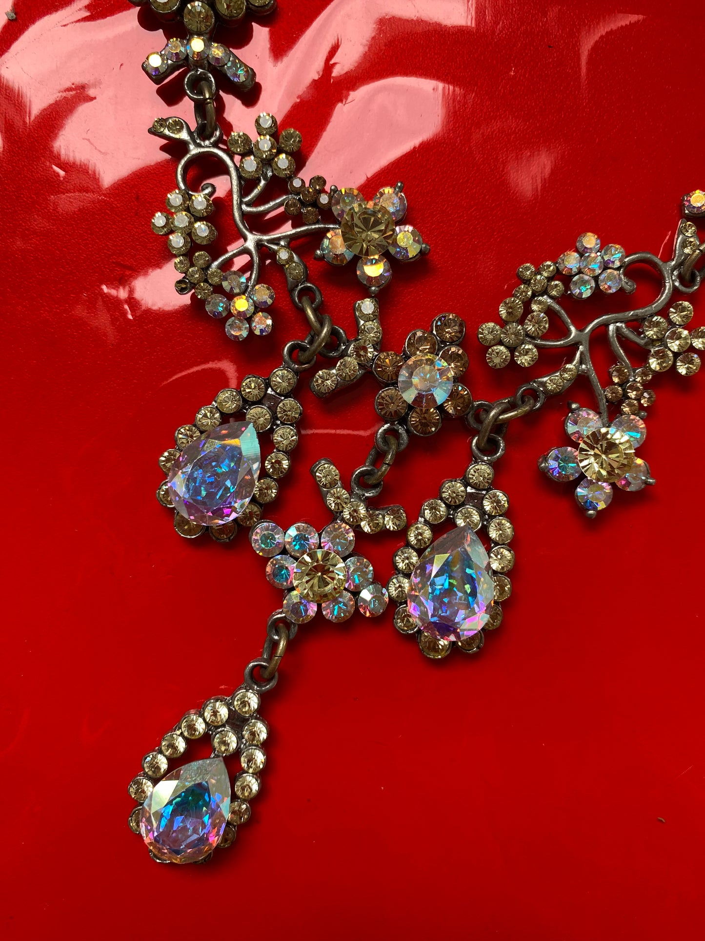 Otazu butterfly flower charm necklace